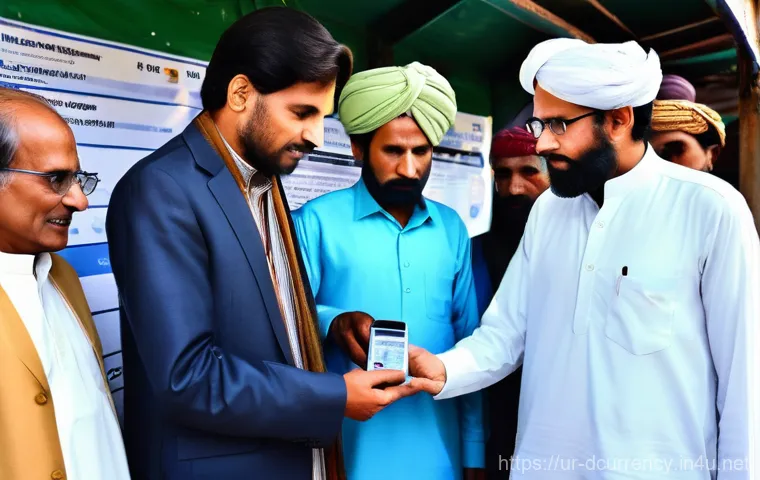 디지털화폐의 규제 변화 예측 - **Prompt 1: Financial Inclusion through Pakistan's Digital Wallet**
"A vibrant, optimistic scene...