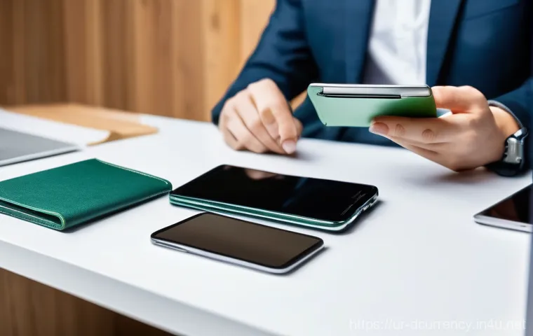 디지털화폐 지갑 종류 - **Prompt 2: Securing the Digital Fortune with a Cold Wallet**
    A calm, mature individual, fully d...