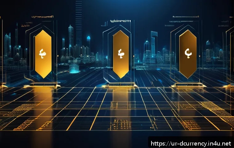 디지털화폐 시장의 성장 - A vibrant, detailed illustration of a modern blockchain network interface tailored for Urdu-speaking...